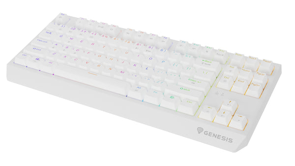 GENESIS Thor 230 TKL tastatur Spil USB + RF Wireless + Bluetooth QWERTY US engelsk Hvid