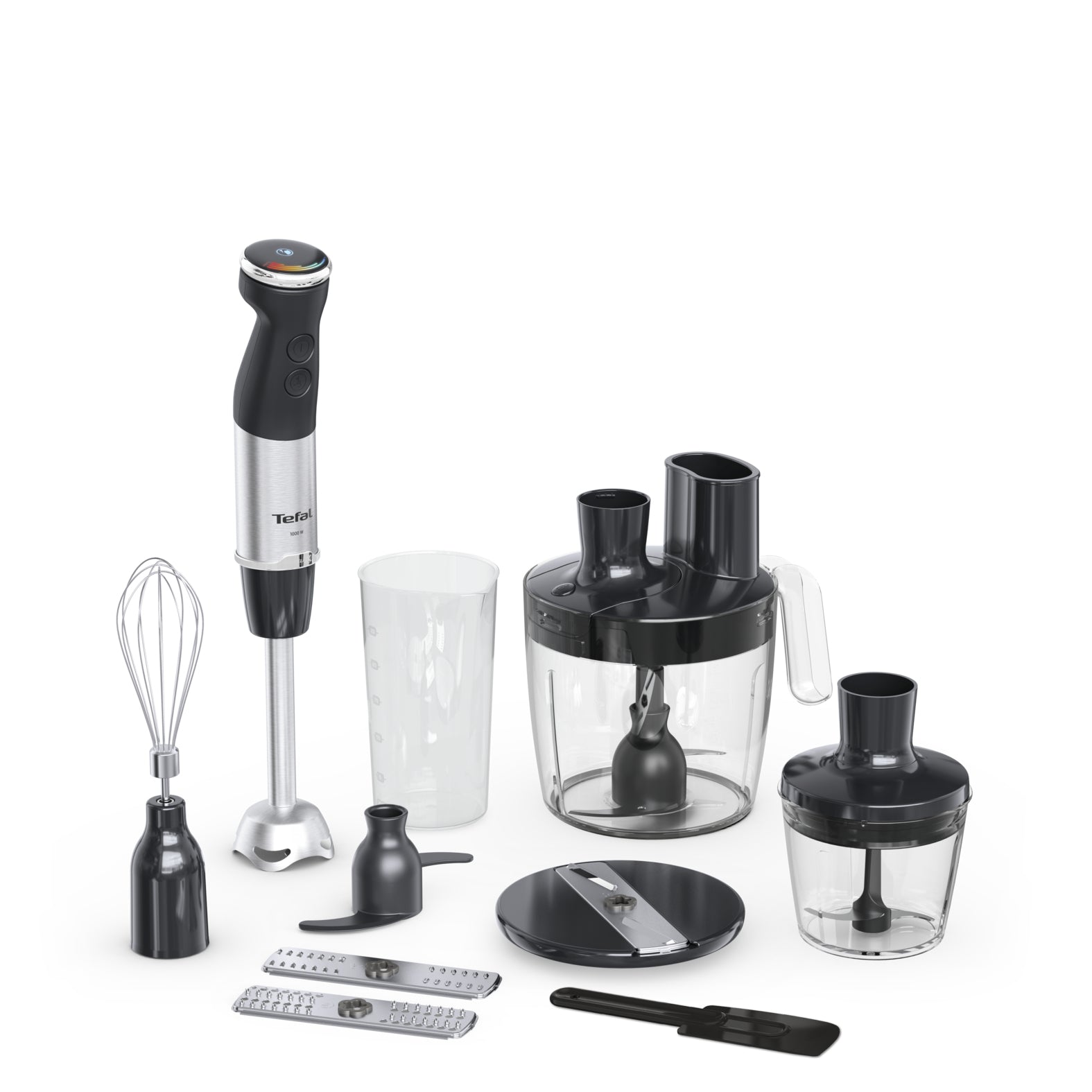 Tefal Quickchef+ HB67G830 blender 0,8 L Nedsænkning blender 1000 W Sort, Rustfrit stål