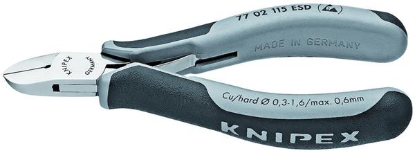 Knipex 7702 elektronik sidebidetang ESD, 115mm