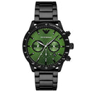 Emporio Armani Chronograph sort rustfrit stål herreur 43mm Ar11472