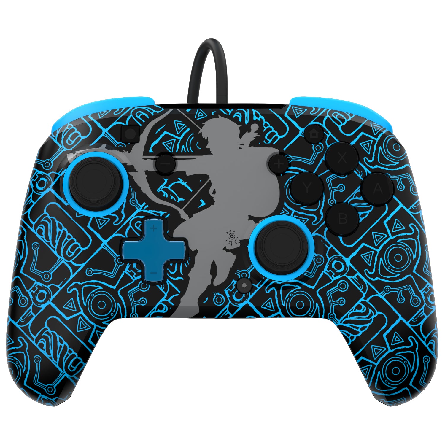 PDP Rematch  Sheikah Shoot Sort, Blå USB Gamepad Analog/digital Nintendo Switch, Nintendo Switch Lite, Nintendo Switch OLED