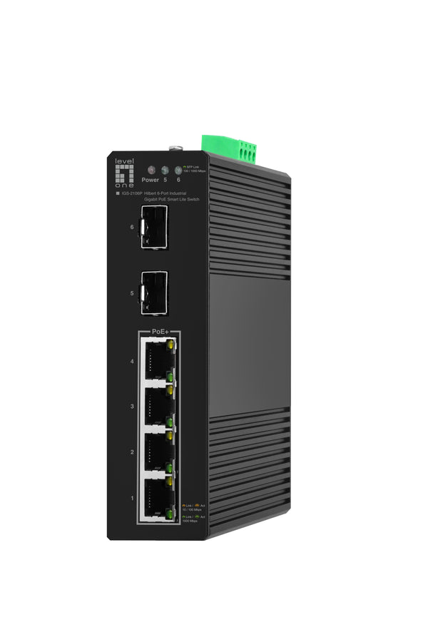 LevelOne IGS-2106P netværksswitch Administreret L2 Gigabit Ethernet (10/100/1000) Strøm over Ethernet (PoE) Sort