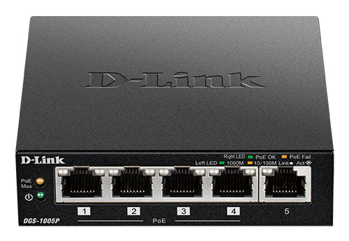 D-Link DGS 1005P Switch 5-porte Gigabit  PoE+