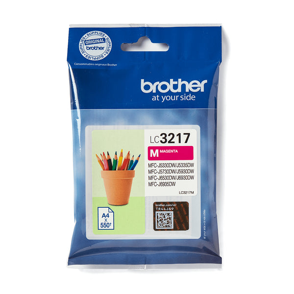Brother LC 3217M Magenta 550 sider Blæk