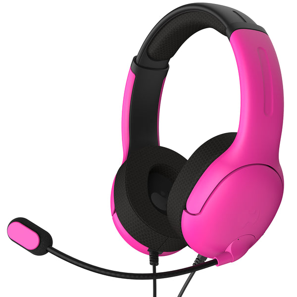 PDP Nebula Headset Ledningsført Spil Sort, Lyserød