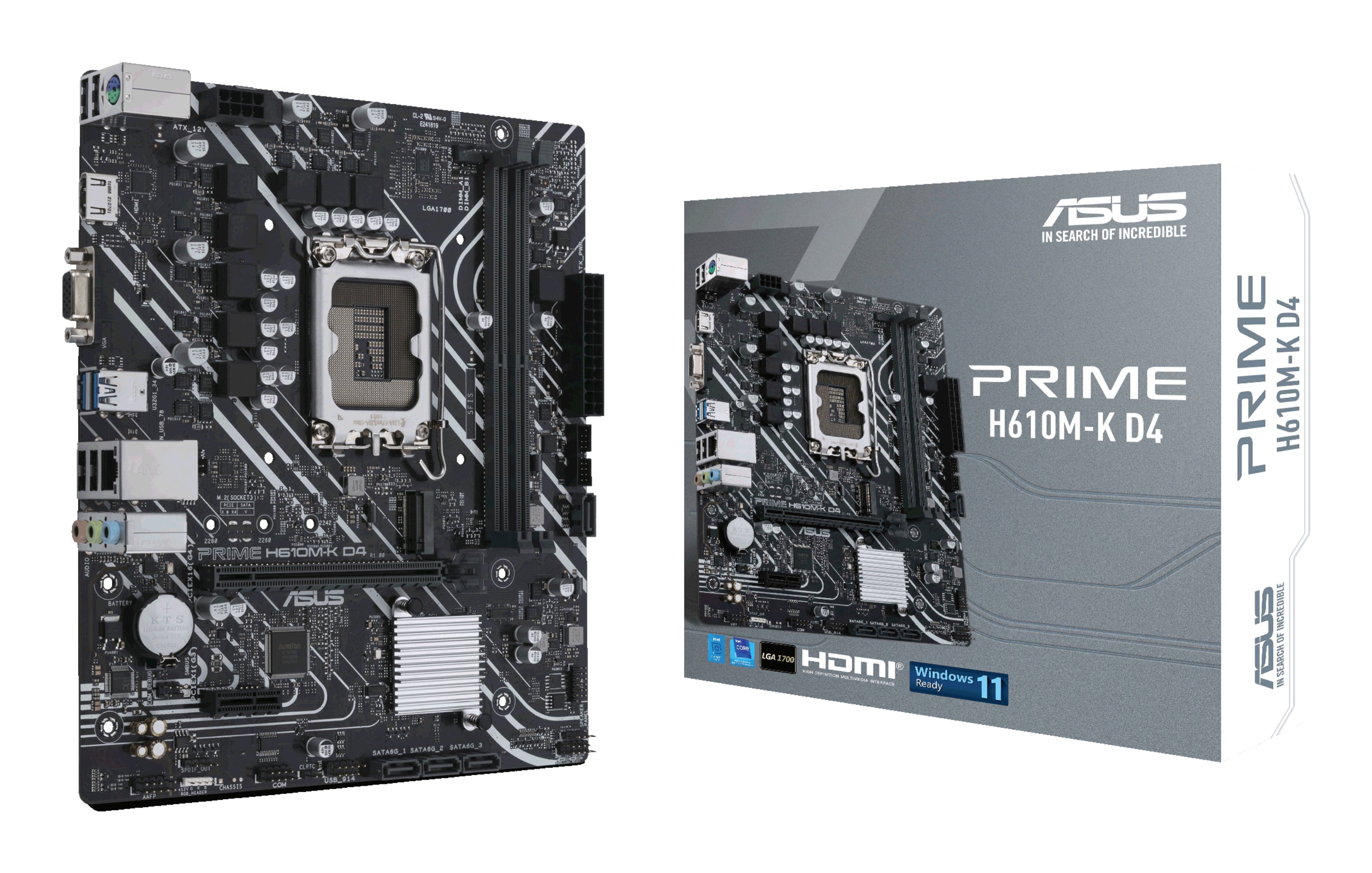 ASUS PRIME H610M-K D4 Micro-ATX LGA1700  Intel H610