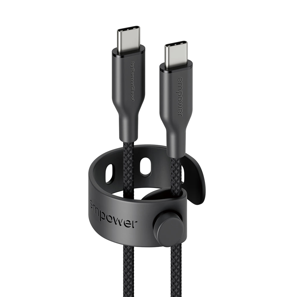 empower by PanzerGlass Racing USB-C to USB-C m sort