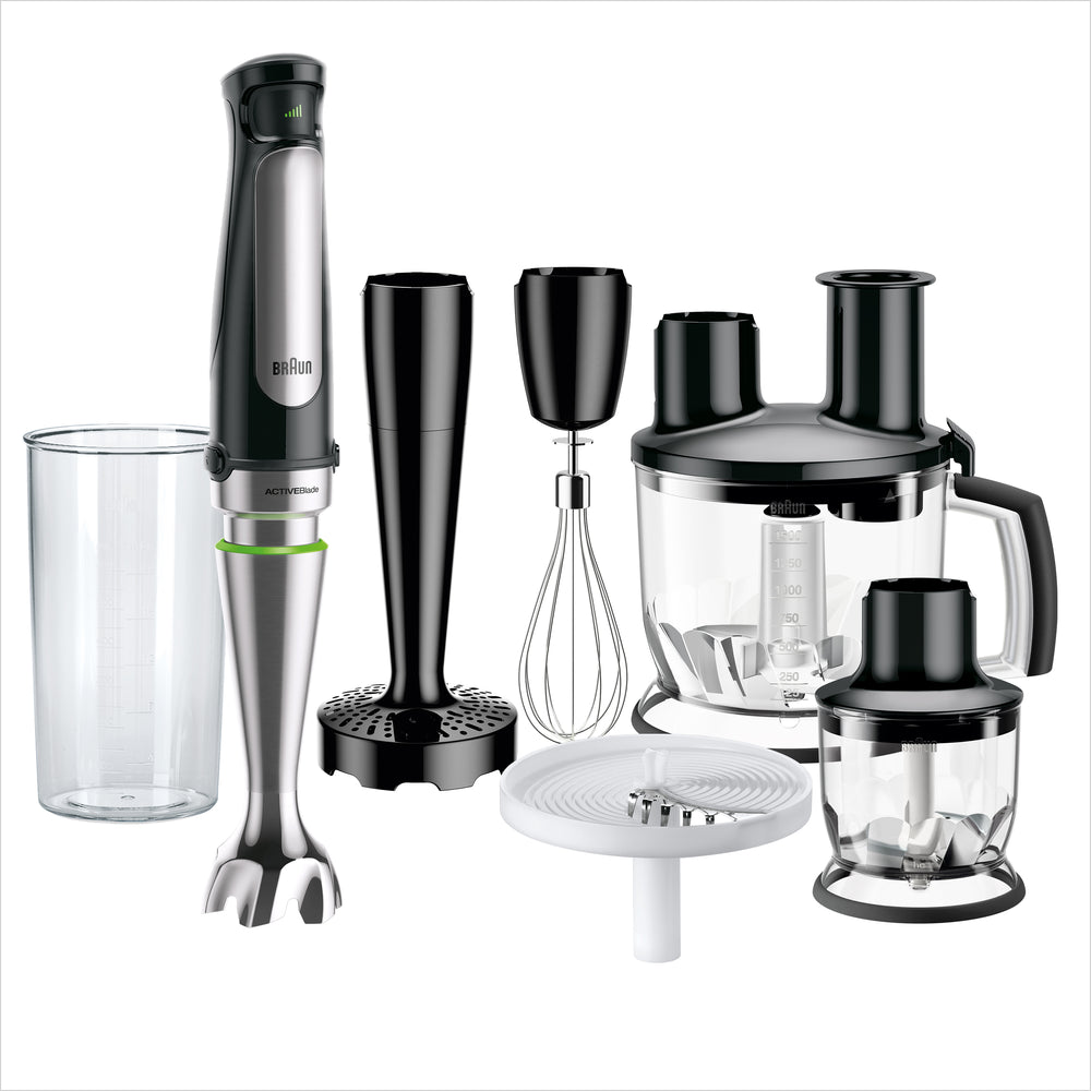 Braun Multiquick 7 MQ 7087X Stavblender 1kW Høj ende-sort/børstet rustfrit stål'