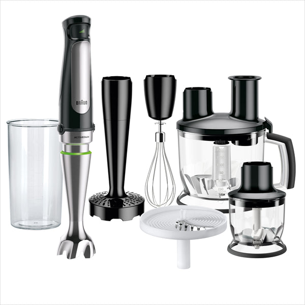 Braun Multiquick 7 MQ 7087X Stavblender 1kW Høj ende-sort/børstet rustfrit stål'