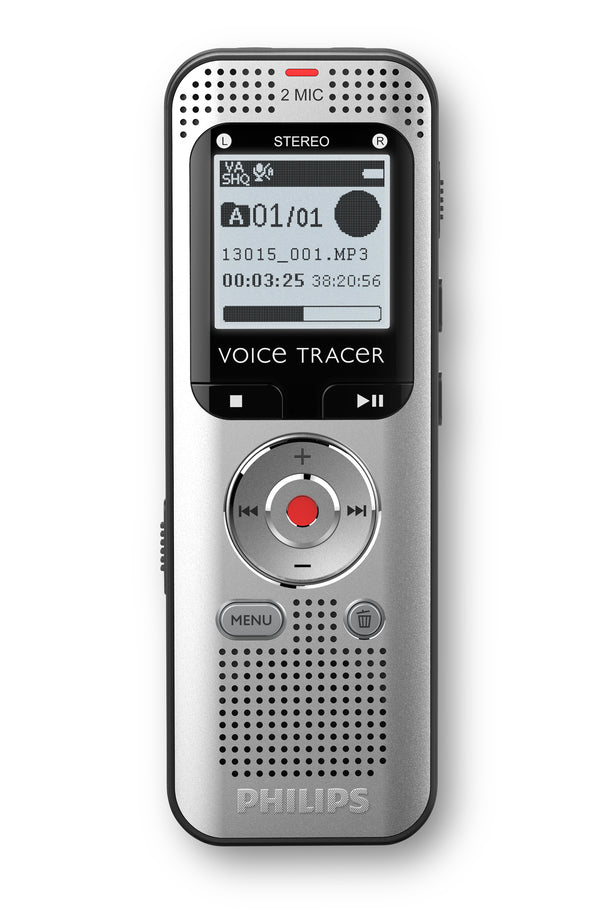Philips Voice Tracer DVT2015 Stemmeoptager 8GB Sort Lys sølv