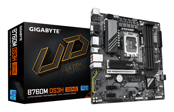 GIGABYTE B760M DS3H GEN5 bundkort Intel B760 Express LGA 1700 micro ATX