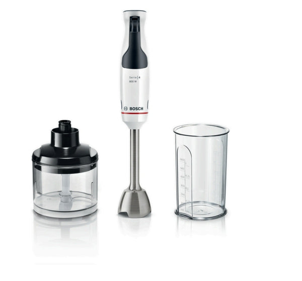Bosch Serie 4 MSM4W420 blender 0,6 L Nedsænkning blender 800 W Sort, Transparent, Hvid