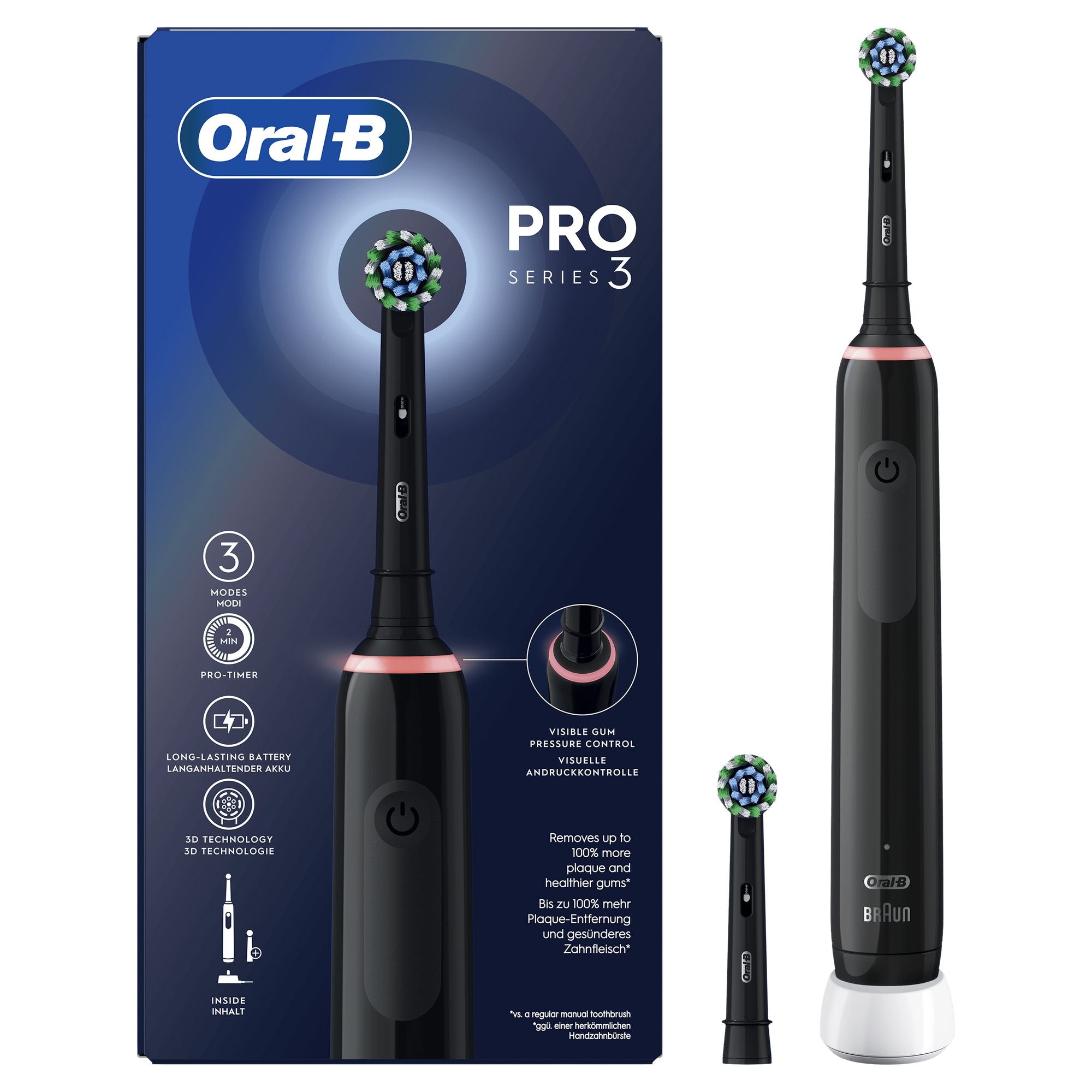 Oral-B Pro 3 3000 Cross Action Black Edition