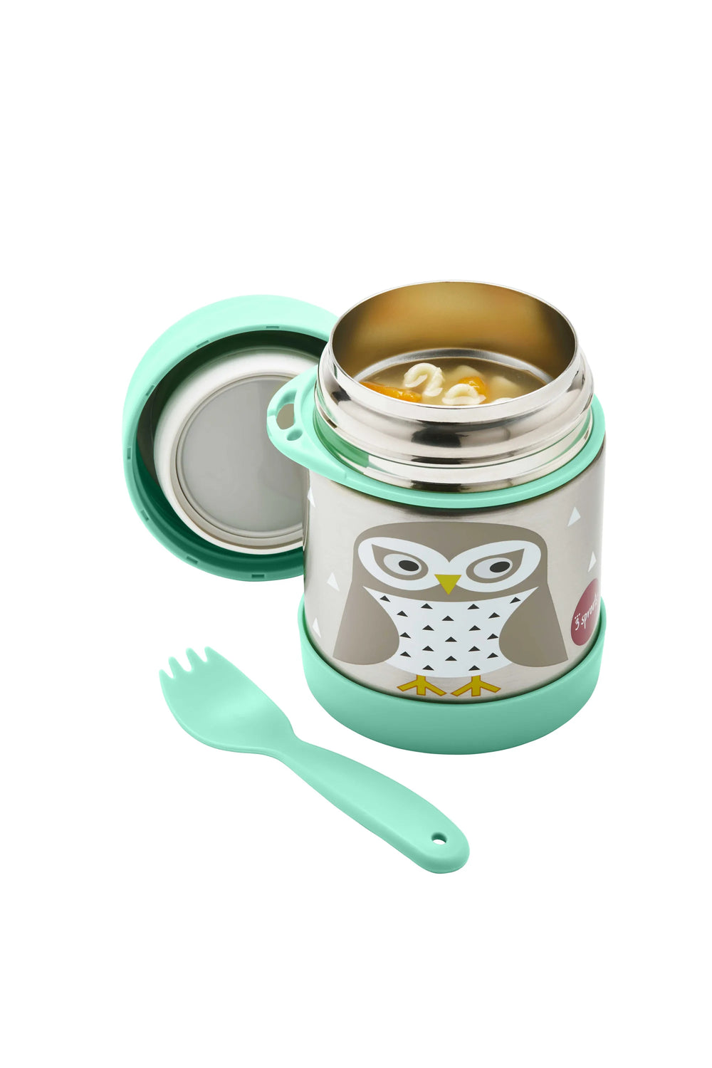 Termo Madbeholder I Rustfri Stål – Ugle – 3 Sprouts