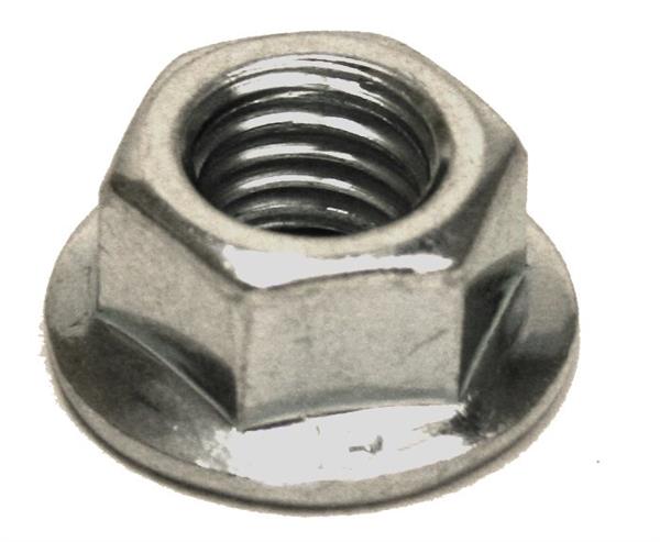 Flangemøtrik DIN 6923 M8 el‑galvaniseret FZB uden fortanding 200 stk - Netlager