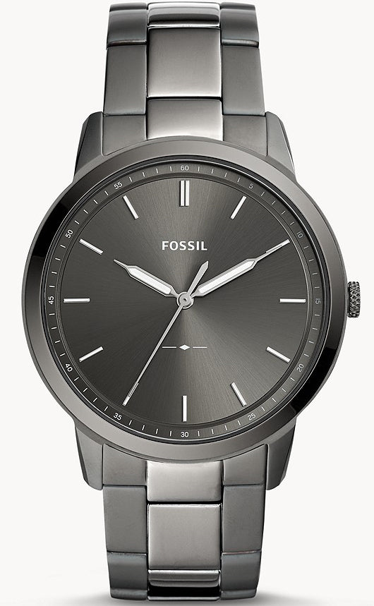 Fossil ur The Minimalist Three Hand Smoke herreur Fs5459