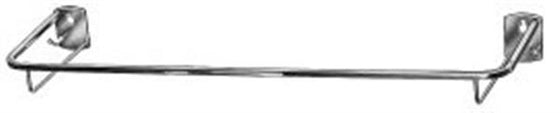 Gelænder 555x120 mm forkromet med kroge til under spejl - Netlager