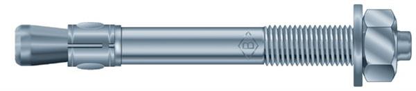 Gennemstiksanker 145 mm 10 mm Ø / 50 stk - til fast beton, el-galvaniseret FZB - Netlager