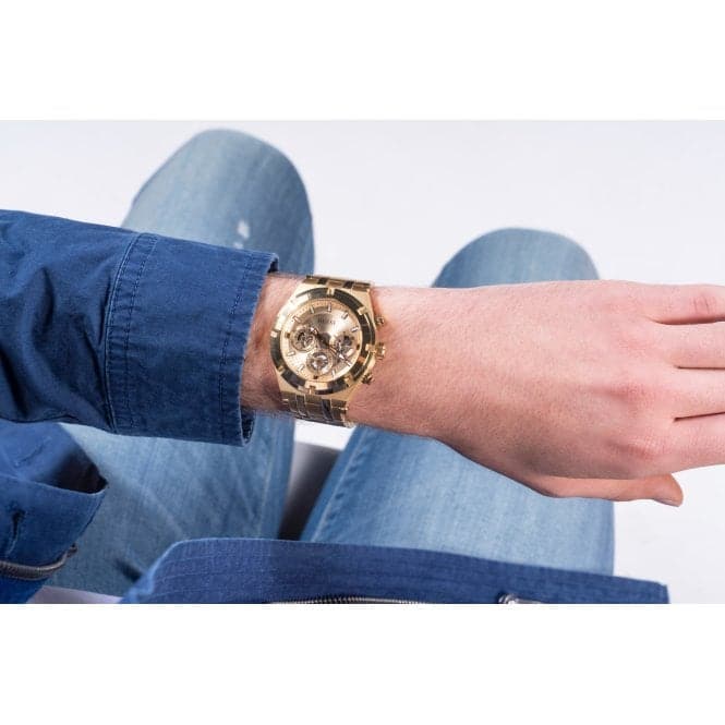 Guess Watches Gents Continental guldfarvet ur Gw0260g4