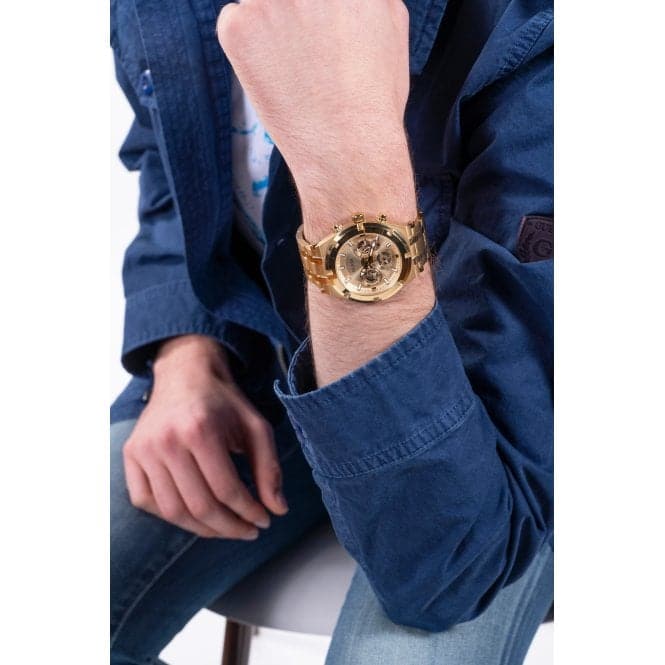 Guess Watches Gents Continental guldfarvet ur Gw0260g4