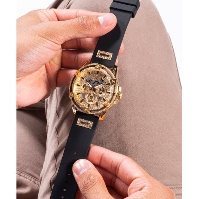 Guess Watches Gents King rustfrit stål guld ur Gw0537g2