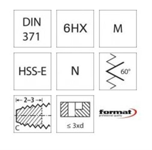 Format 1780 gevindformer/rulletap