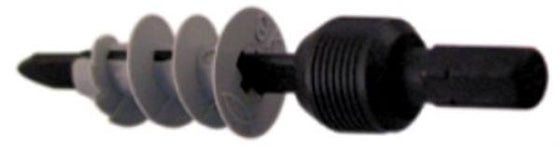 Gipspladedybler til lamper og lister, nylon 100 stk, skrustørrelse 4 - 4,5 mm - Fischer