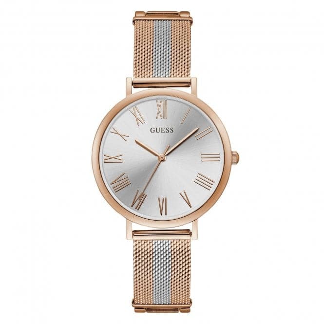 Guess Watches Guess dameur roseguld tofarvet meshlænke lænke W1155l4