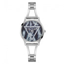 Guess Watches Guess dameur sølv blå Acid Denim Logo skive W1145l1