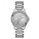Guess Watches Guess dameur sølv Crystals Glitz skive W1156l1