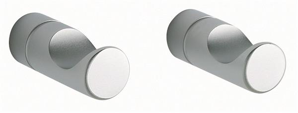 Håndklædekrog dobbelt, poleret forkromet metal - moderne design, skjult montering - Damixa