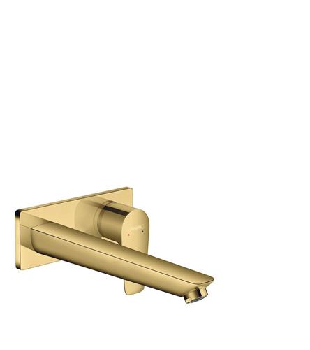 Guldfarvet 1-grebs væghåndvaskarmatur 225 mm, vandbesparende - hansgrohe