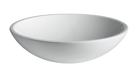 Håndvask rund 430x430 mm porcelæn uden hanehul til møbelmontering Cassøe