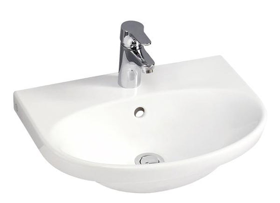 Håndvask Nautic 5550 500x380 mm porcelæn, bolt-/konsolmontering, hvid - Gustavsberg