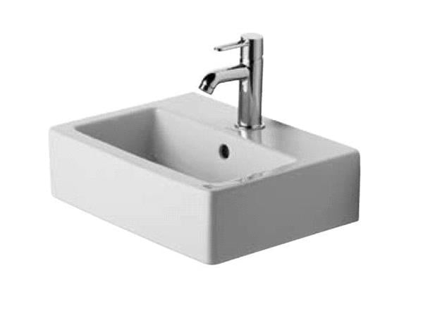 Håndvask 450x350 mm porcelæn med overløb, boltemontering - Duravit