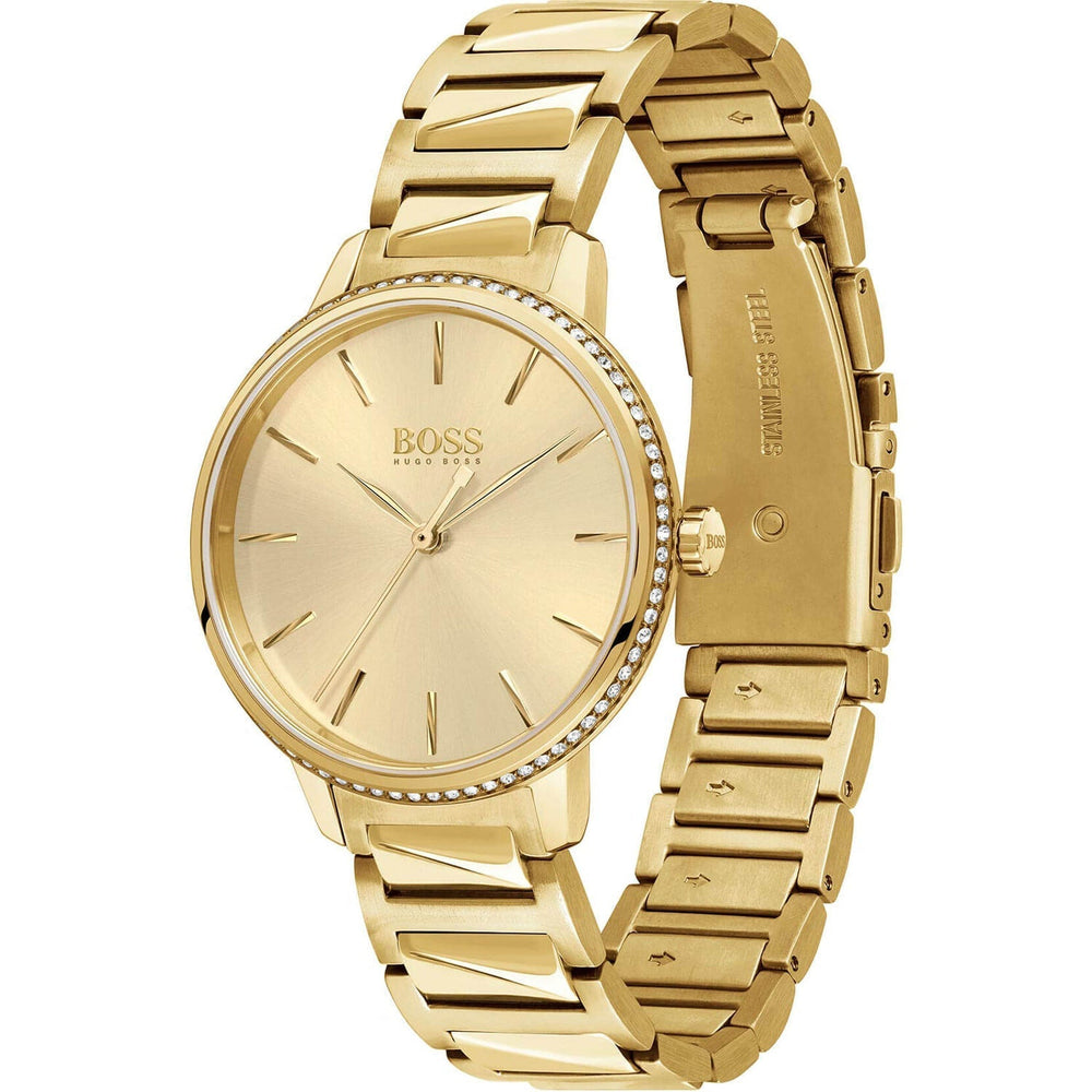 Hugo Boss dameur 1502541 Signature guldfarvet rustfrit stål