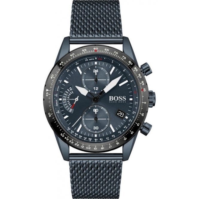 Hugo Boss herreur 1513887 Chronograph blå Pilot Edition