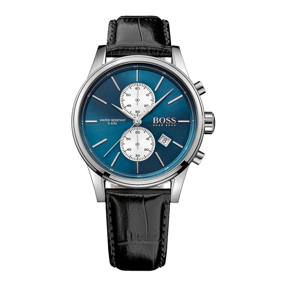 Hugo Boss Men S ur Chronograph blå Jet læder Hb1513283
