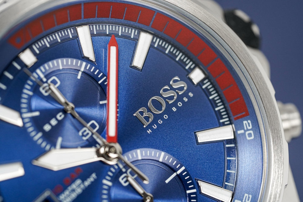 Hugo Boss Men S ur Chronograph Globetrotter blå Hb1513823