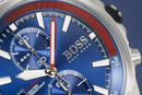 Hugo Boss Men S ur Chronograph Globetrotter blå Hb1513823