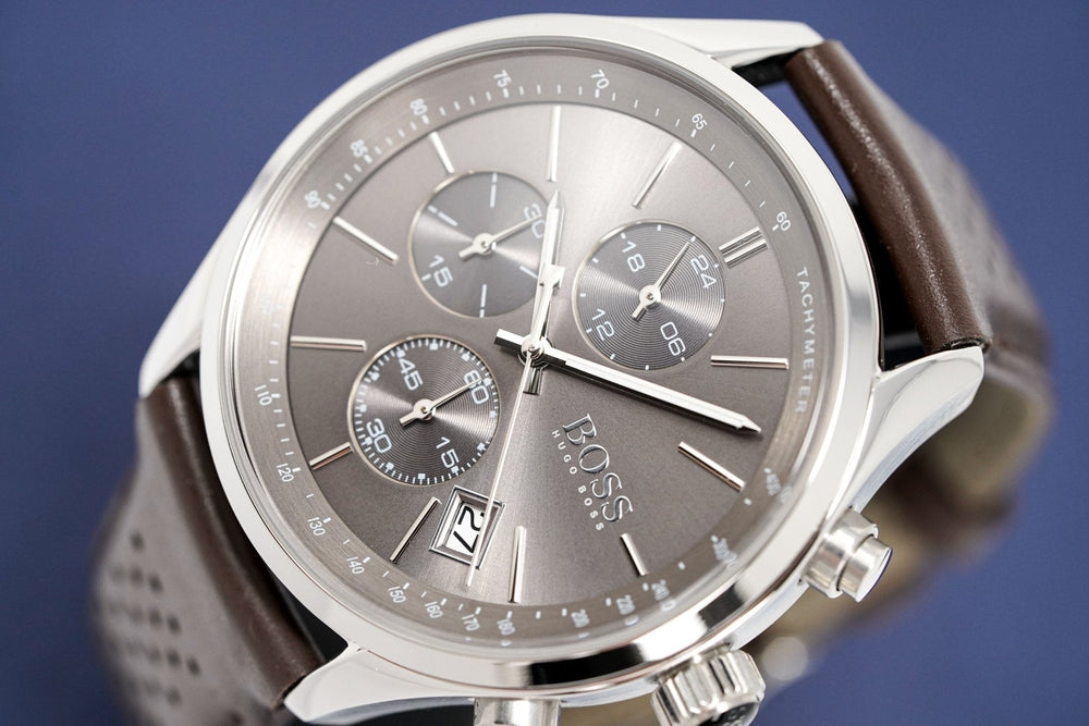 Hugo Boss Men S ur Chronograph Grand Prix grå Hb1513476