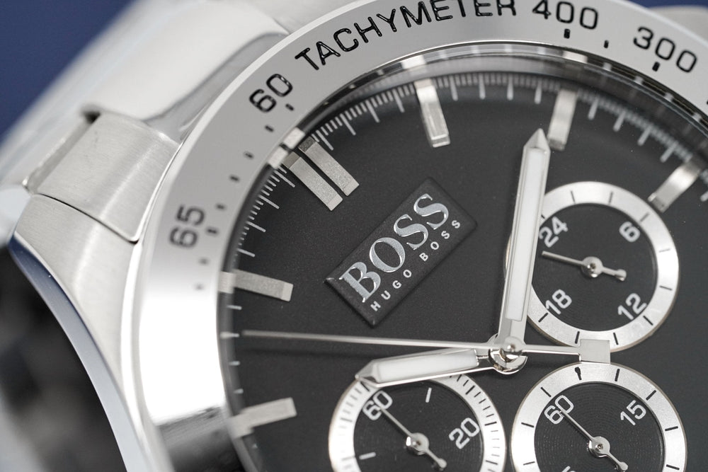 Hugo Boss Men S ur Chronograph Ikon sort Hb1512965