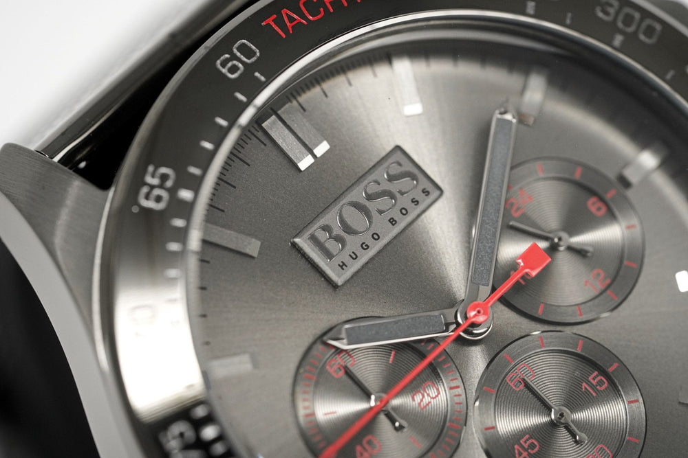 Hugo Boss Men S ur Chronograph Ikon grå meshlænke Hb1513443