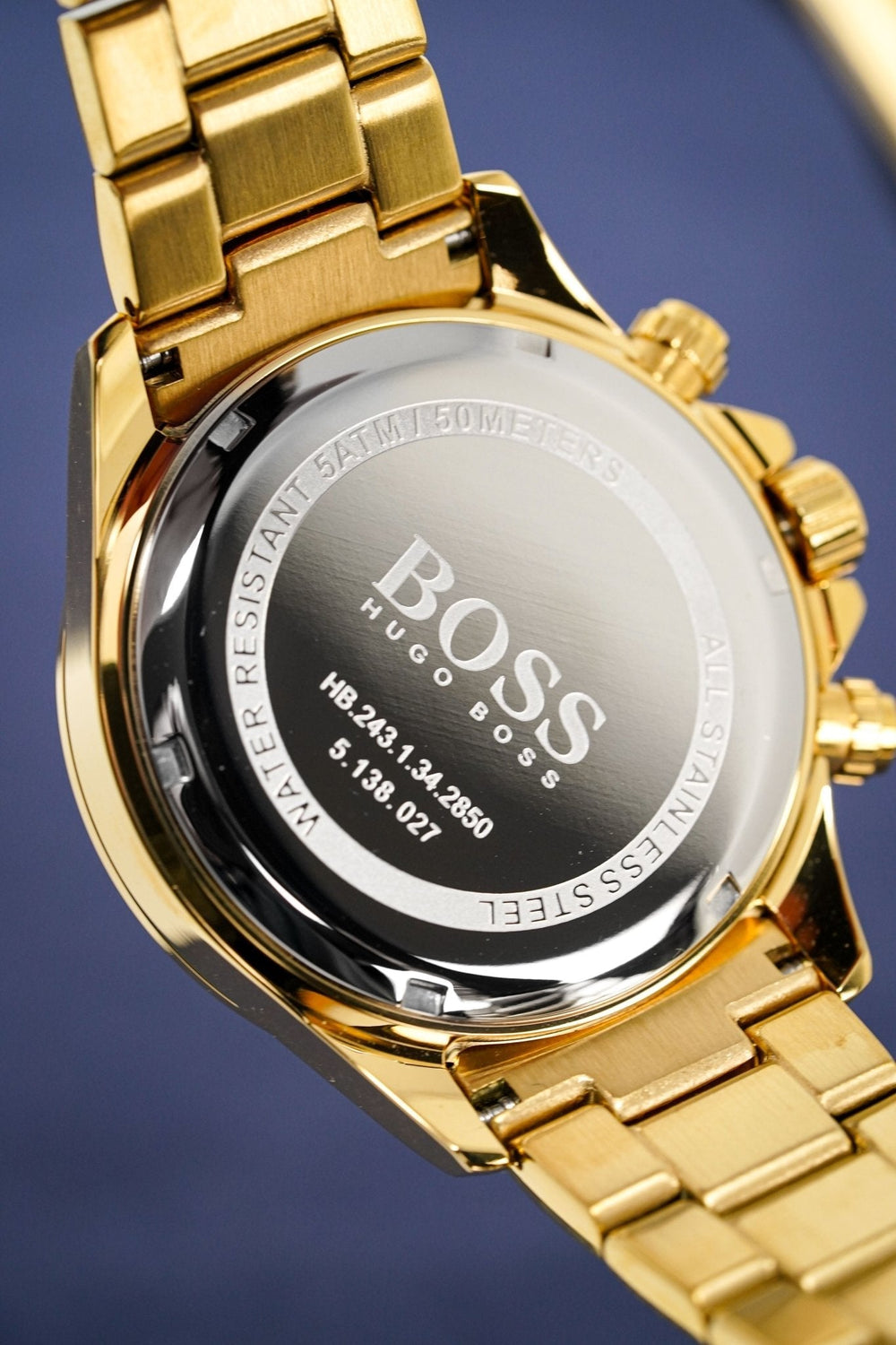 Hugo Boss Men S ur Chronograph Ikon guldfarvet Hb1513340