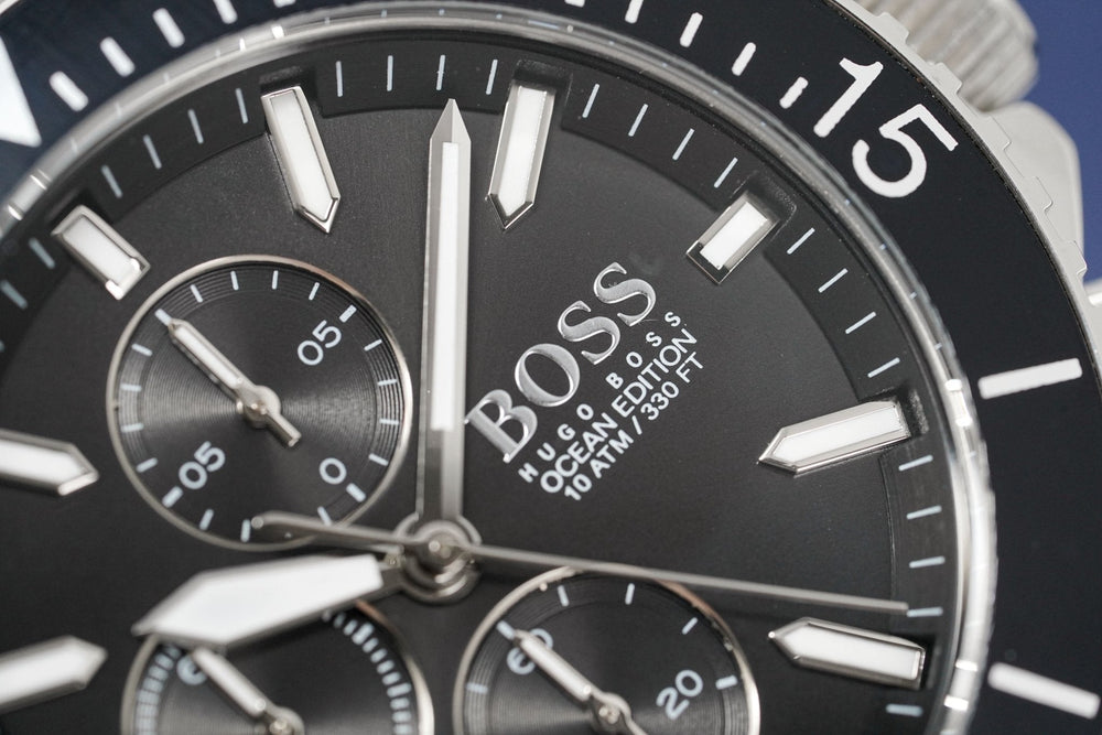 Hugo Boss Men S ur Chronograph Ocean Edition sort Hb1513701