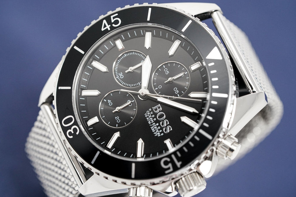Hugo Boss Men S ur Chronograph Ocean Edition sort Hb1513701