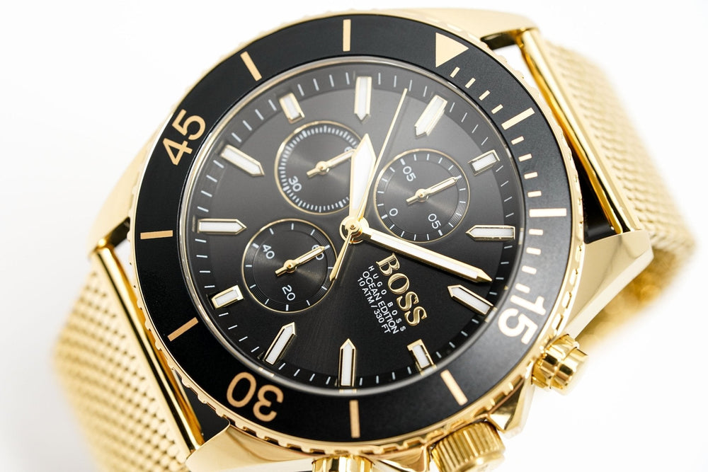 Hugo Boss Men S ur Chronograph Ocean Edition guld Hb1513703