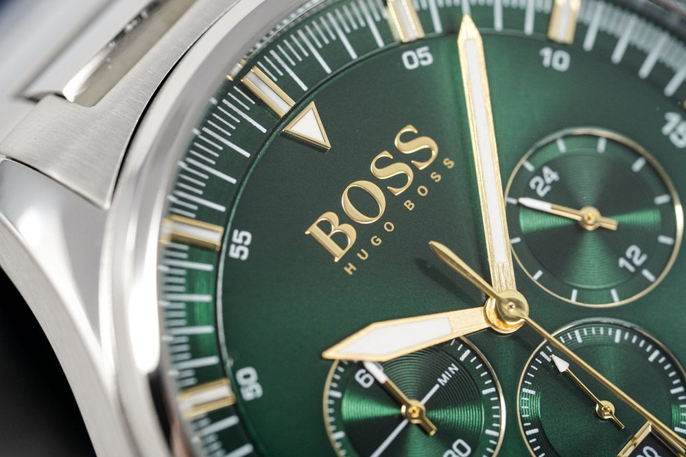 Hugo Boss Men S ur Chronograph Pioneer grøn Hb1513868