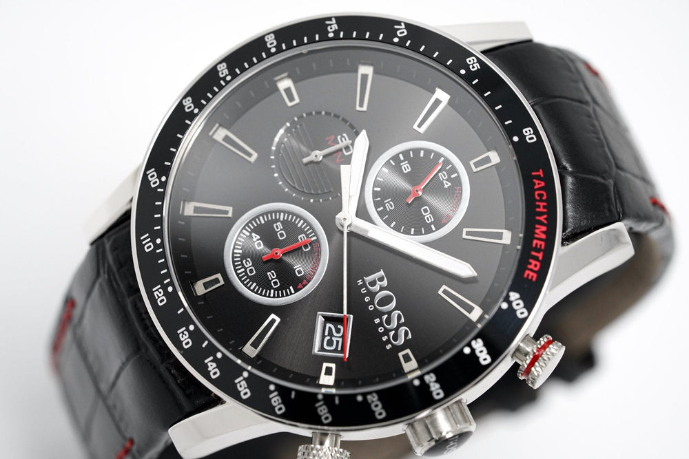 Hugo Boss Men S ur Chronograph Rafale sort Hb1513390
