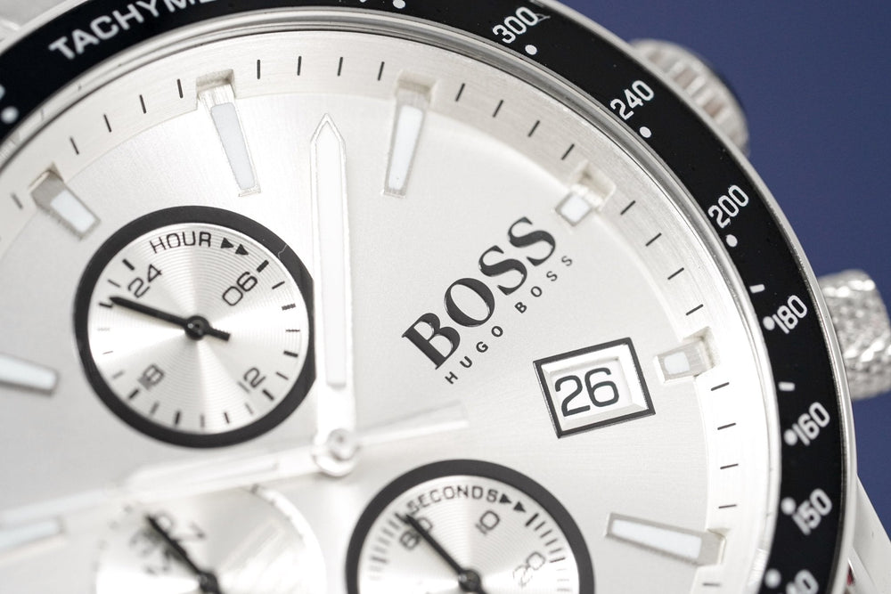 Hugo Boss Men S ur Chronograph Rafale sølv Hb1513511